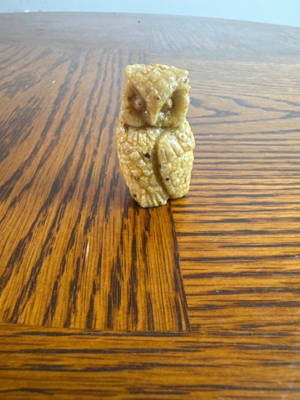 Miniature Hand Carved Owl Shelf Sitter Trinket La Rochelle 1.75"